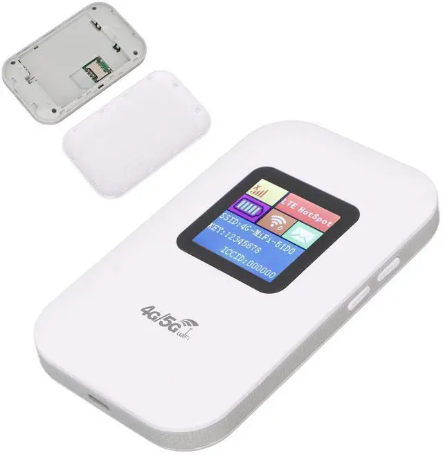 Alt view image 5 of 5 - Unlocked 4G LTE Modem Router with SIM Card Slot, 1.44in LED Display Portable Router Mini Mobile Hotspot for Travel Vacation Camping Gathering