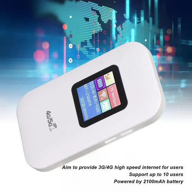 Alt view image 3 of 5 - Unlocked 4G LTE Modem Router with SIM Card Slot, 1.44in LED Display Portable Router Mini Mobile Hotspot for Travel Vacation Camping Gathering