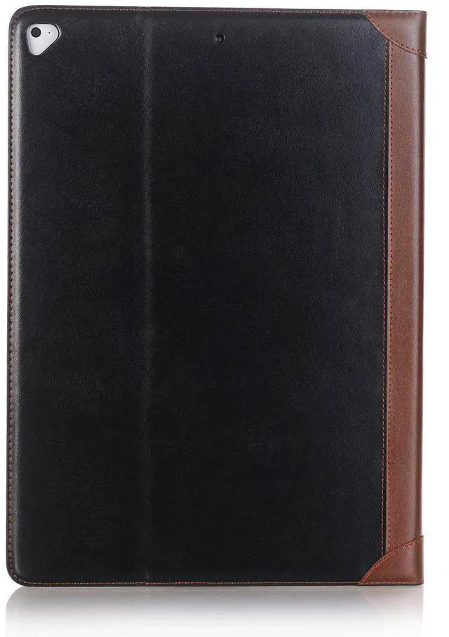 Alt view image 2 of 5 - iPad Pro 1st 2nd (12.9'') Case, DMaos Vintage Book Synthetic Leather Stand Folio Smart Cover, Auto Sleep/Wake, Business Document Card Holder - Black