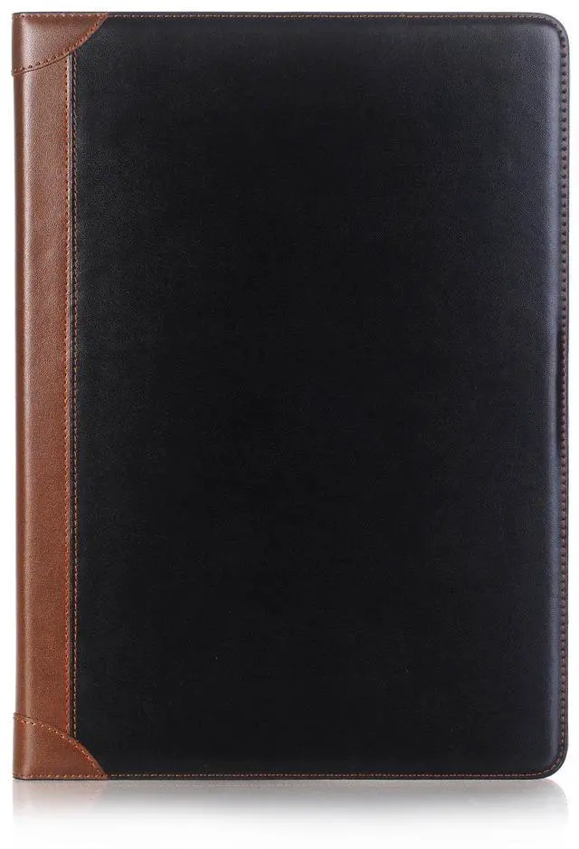 Main image of iPad Pro 1st 2nd (12.9'') Case, DMaos Vintage Book Synthetic Leather Stand Folio Smart Cover, Auto Sleep/Wake, Business Document Card Holder - Black
