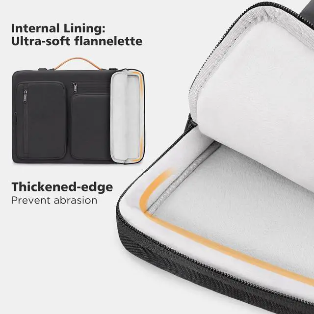 Alt view image 3 of 5 - CIVOTEN Laptop Bag Case 16 Inch Shoulder Sleeve for 16" MacBook Pro M3 M1 M2 Max/16 Dell Pro 16 Plus/14 Dell Latitude 5550/15" Yoga Slim 7i/15.3 ThinkPad X9 15/IdeaPad Slim 3i Gen 8,Black