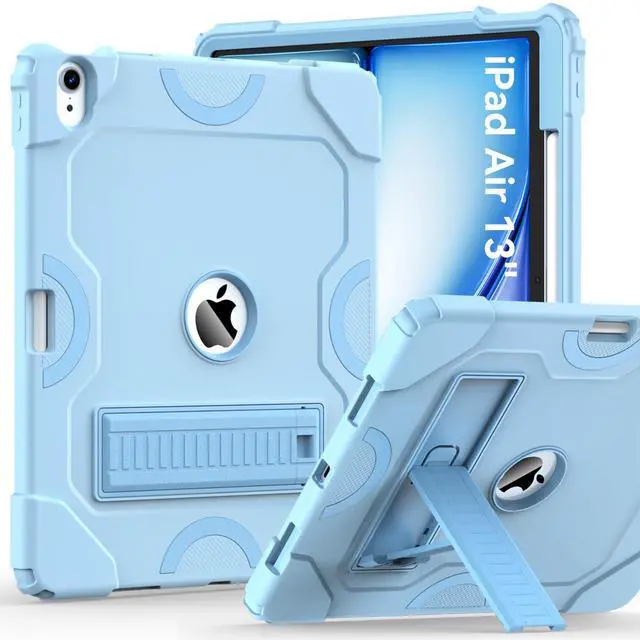 Main image of Cantis Case for iPad Air 13 Inch (M3) 2025/ for iPad Air 13-inch (M2) 2024 with Pencil Holder, Heavy Duty Shockproof Case for i Pad Air 13" Supports Pencil Pro and Pencil (USB-C), Sky Blue