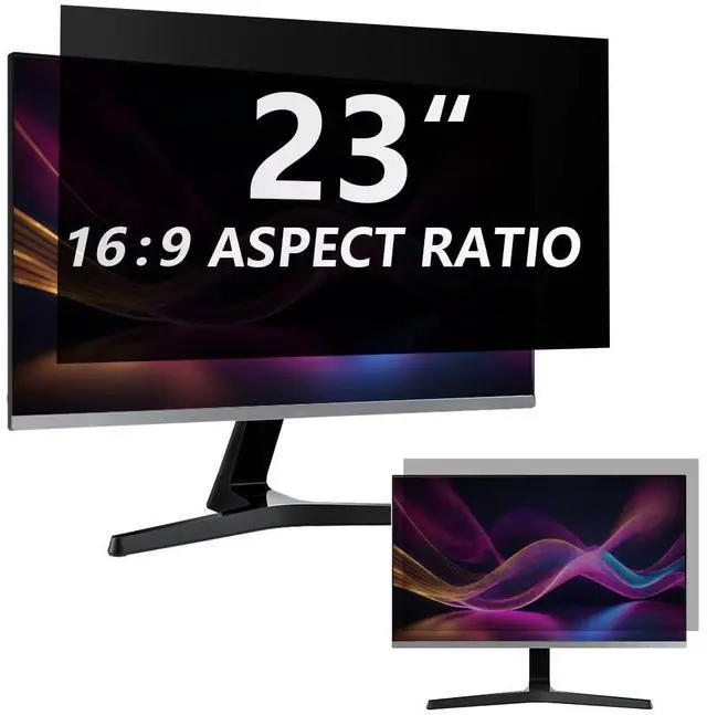 Main image of 23 Inch Privacy Screen Filter Compatible with 16:9 Widescreen Display - Monitor, Desktop PC, Computer, Anti Spy/Easy Installation/Anti Glare/Blocking Blue Light