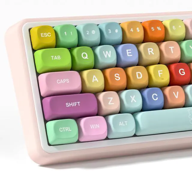 Main image of dagaladoo Cute Candy PBT Keycaps, Gunmy Bear MOA Keycaps Dye-Sublimation,Colorful Custom Keyboard Key caps Set for 100% 75% 65% 60% TKL US Layout Mechanical Keyboard