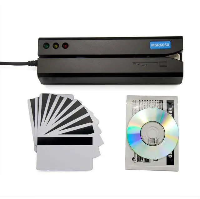 Alt view image 3 of 5 - DEFTUN MSR605X Card Reader Writer USB Swipe Encoder and Cleaning Card CR80