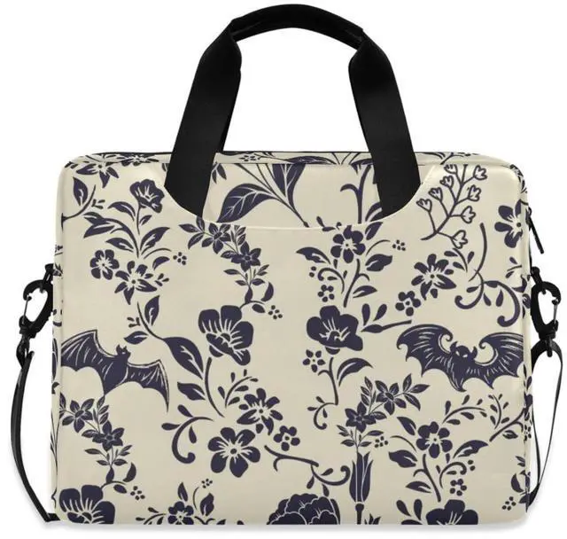Main image of Goth Bat Flower Laptop Case 15.6 inch Computer Bag Waterproof Laptop Briefcase Laptop Bag for Women & Men