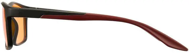 Alt view image 4 of 5 - Cyxus Orange Blue Light Blocking Glasses for Men Women Gaming Glasses Redece Eye Strain Sleep Better(8304Y91 Black Frame Wine Red Temple)