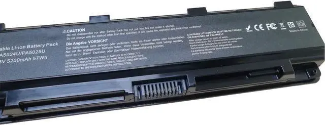 Alt view image 4 of 5 - HBFVG PA5024U-1BRS PA5109U-1BRS PA5026U-1BRS PABAS272 Laptop Battery Replacement for Toshiba Satellite C55 C55-A C55T C55DT C55D C855 C855D L855 L875 P855 P875 S855 S875 Series(10.8V 5200mAh)