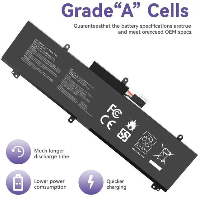 Alt view image 5 of 5 - C41N1837 Laptop Battery for ASUS ROG Zephyrus G15 GA501I GA502 GA502D GA502DU GA502GU GA502IV GU502 GU502DU GX502GW GX532GV GU532GW GU502LU GU502LW GU502LV GX502LXS GX502GV GX502GW 0B200-03380100