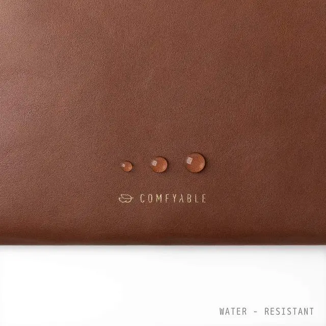 Alt view image 4 of 5 - Comfyable Tablet Sleeve Compatible with iPad Air 11" M3 2025, iPad Pro 11 Inch M4 2024 & Smart/Magic Keyboard with Pencil Holder-PU Leather Bag Water-Resistant Slim Case - Brown