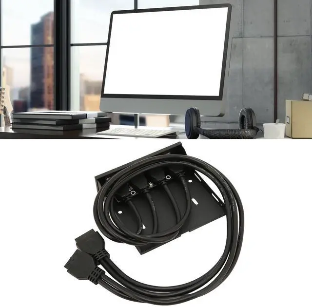 Alt view image 5 of 5 - Dilwe Front Panel USB 3.0 Hub 4 Ports, 3.5 Inch Floppy Bay USB 3.0 Hub, 5Gbps USB 3.0 High Speed PC Front Panel USB Hub for Computer Case, 19Pin Cable
