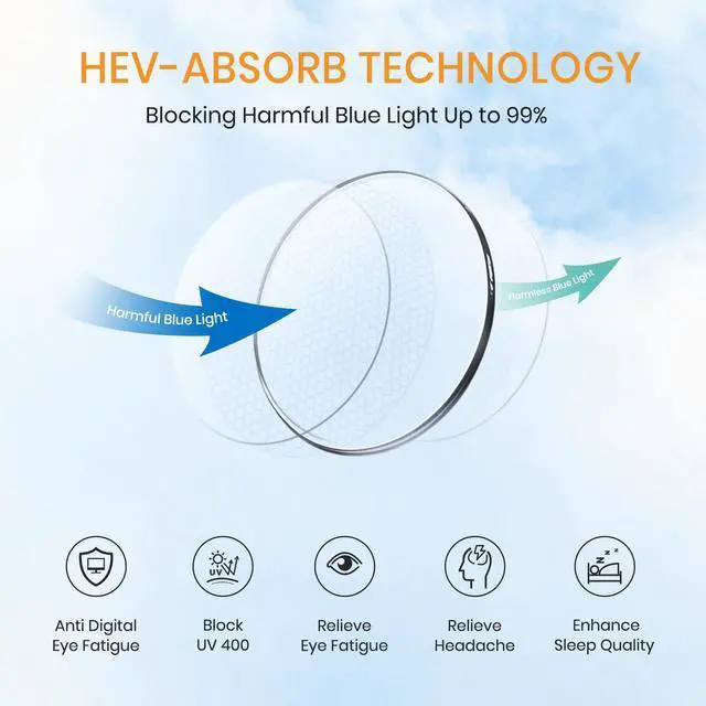 Alt view image 2 of 5 - Cyxus 2 Pack Oval Blue Light Glasses for Women Men Fashion UV Blocking Computer Glasses