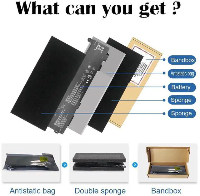 Alt view image 5 of 5 - Laptop SS03XL 933321-855 852 Battery for HP EliteBook 730 735 740 745 755 830 840 846 G5 EliteBook 735 745 830 840 G5 G6 ZBook 14U G5 G6 Notebook HSN-I13C-4 932823-421 932823-1C1 HSN-I12C HSTNN-LB8G