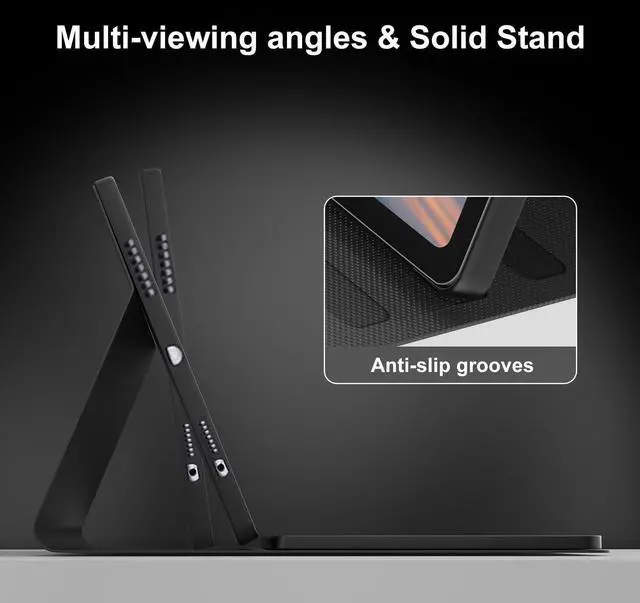 Alt view image 3 of 5 - D DINGRICH Keyboard Case for iPad 6th/5th Generation 9.7 inch, Slim Folio Smart Case with Pencil Holder for iPad Air 2, Rechargeable, Detachable Wireless Keyboard with 7 Color Backlit for iPad Pro 9.7