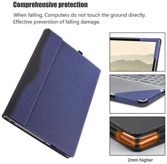 Alt view image 2 of 5 - Laptop Case Cover Only for 2024 Microsoft Surface Laptop 7 15 inch (Model 2037 2108) Detachable Notebook Sleeve Computer Protective Bag Heat Dissipation Hole (Blue, 15)