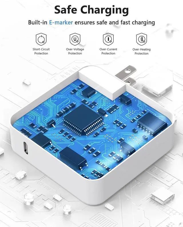 Alt view image 5 of 5 - MacBook Pro Charger,100W USB C Adapter Compatible with Mac Book Pro 16,15,14,13 Inch 2023 2022 2021,Mac Book Air 13,13.6,15 Inch PD Fast Charging Work with 96W 87W 61W M1 M2 M3 M4 Charger