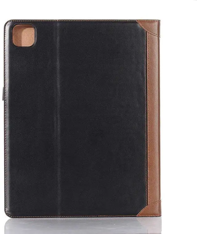 Alt view image 2 of 5 - iPad Pro-7 (13-Inch) 2024 Case, DMaos Vintage Book Synthetic Leather Stand Folio Smart Cover, Auto Sleep/Wake, Business Document Card Holder - Black