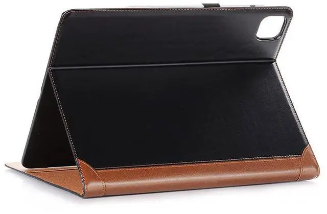 Alt view image 5 of 5 - iPad Pro-7 (13-Inch) 2024 Case, DMaos Vintage Book Synthetic Leather Stand Folio Smart Cover, Auto Sleep/Wake, Business Document Card Holder - Black