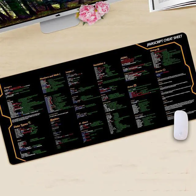 Alt view image 4 of 5 - Javascript Cheat Sheet Desk Mat for Software Engineers, Software Development Mouse Mat, Web Developers and Programmers Mouse Pad, Gift Coworker Quick Key, Anti-Slip Keyboard Pad KMH