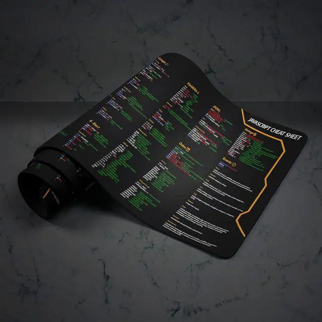 Alt view image 3 of 5 - Javascript Cheat Sheet Desk Mat for Software Engineers, Software Development Mouse Mat, Web Developers and Programmers Mouse Pad, Gift Coworker Quick Key, Anti-Slip Keyboard Pad KMH