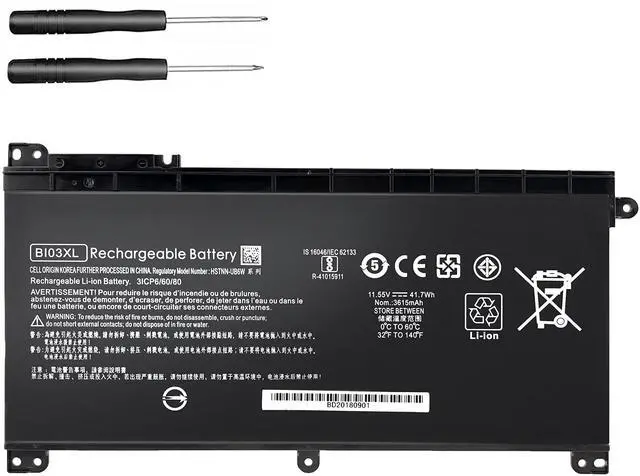 Main image of BI03XL Battery for HP Pavilion X360 M3-U 13-U M3-U001DX M3-U103DX 13-U100TU 13-U100TU 13-U118TU Stream 14-AX 14-ax010nr 14-ax020wm 14-ax030wm TPN-W118 Laptop ON03XL HSTNN-LB7P HSTNN-UB6W 843537-541