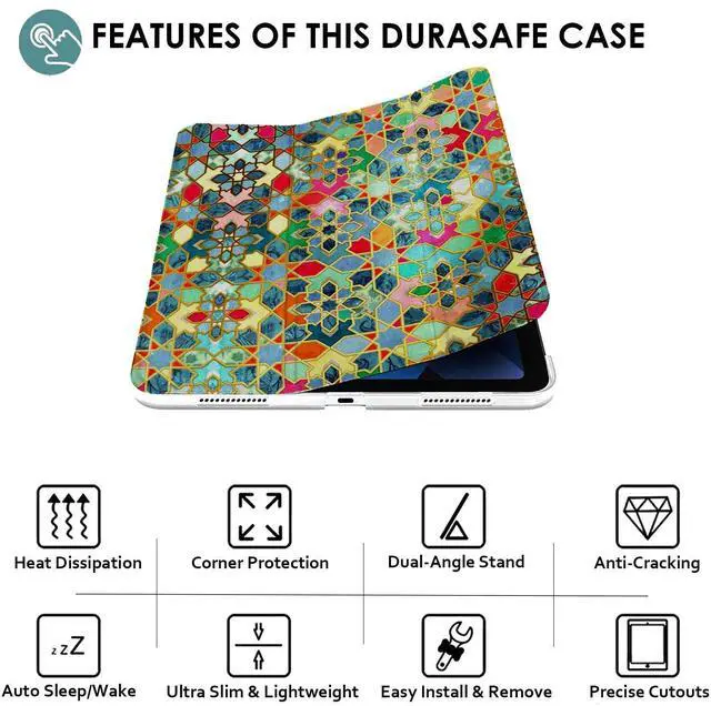 Alt view image 3 of 5 - DuraSafe Cases for iPad Pro 12.9 inch 4th Generation 2020 PC Cover A2229 MY2H2LL/A MY2J2LL/A A2069 MXAT2LL/A MXAV2LL/A MXAU2LL/A MXAW2LL/A A2233 MY3K2LL/A MY3J2LL/A MXFY2LL/A MXG02LL/A - Mozaic