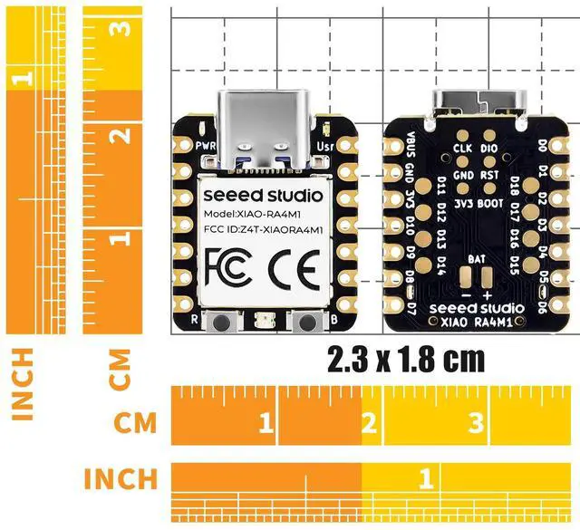 Alt view image 2 of 5 - XIAO RA4M1 Development Board IDE 32 Bit RA4M1 Microcontroller Board with 19 GPIO RGB LED CAN Bus USB 2.0 for Arduino Nano Mini Pi Kit Controller Shield (3 Pack)