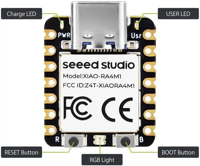 Alt view image 4 of 5 - XIAO RA4M1 Development Board IDE 32 Bit RA4M1 Microcontroller Board with 19 GPIO RGB LED CAN Bus USB 2.0 for Arduino Nano Mini Pi Kit Controller Shield (3 Pack)