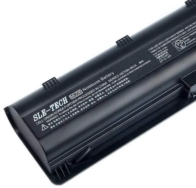 Alt view image 4 of 5 - SLE-TECH Replacement HP MU06 Notebook Battery for HP Spare 593553-001 593554-001 636631-001 G62 MU09 584037-001 593550-001 593562-001 Pavilion G7 G6 G4 DM4 HSTNN-LB0W Presario CQ42 CQ56 CQ57 CQ62