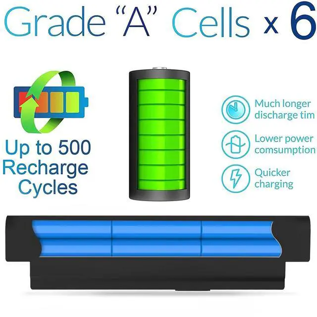 Alt view image 3 of 5 - SLE-TECH 65WH MR90Y Battery Compatible with Dell Inspiron 3521 3721 5521 5721 14-3421 14-3437 14R-5421 14R-5437 17 Latitude14 3000 3540 Series XCMRD PN 0MF69 N121Y G35K4 MK1R0 VR7HM