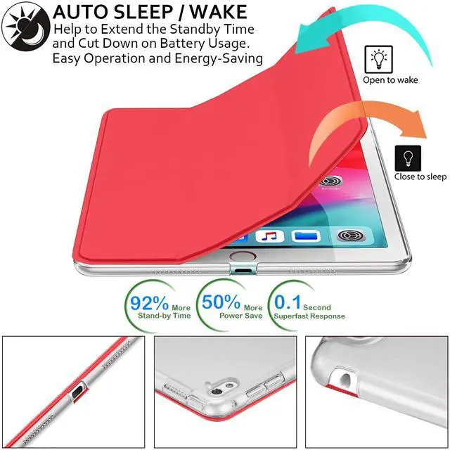 Alt view image 3 of 5 - DuraSafe Cases for iPad Pro 9.7 inch 2016 Case A1673 MLMP2LL/A MM172LL/A MLMN2LL/A MLMQ2LL/A A1674 A1675 MLMW2LL/A MLMX2LL/A MM192LL/A MLMV2LL/A MLMY2LL/A MLN12LL/A MLPX2LL/A MLPY2LL/A - Red