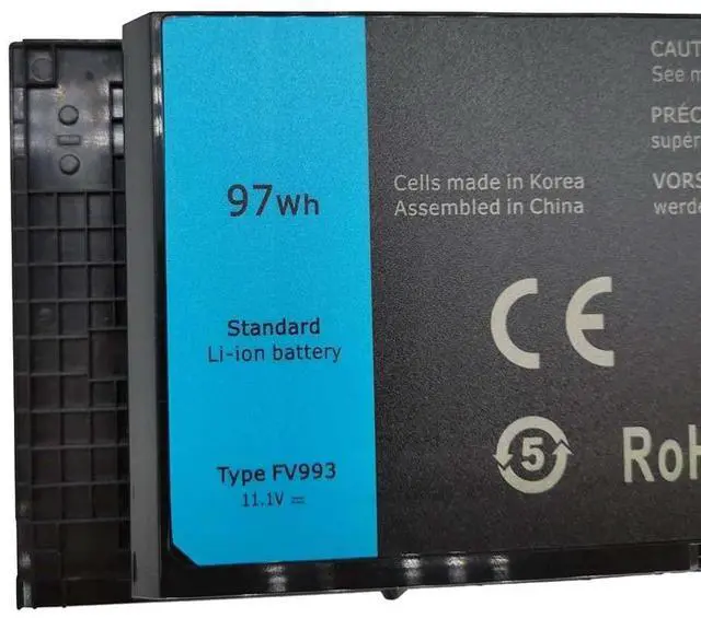 Alt view image 2 of 5 - FLYRLB FV993 11.1V 97WH Replacement Laptop Battery Compatible with Dell Precision M4600 M4700 M4800 M6600 M6700 M6800 FJJ4W 0TN1K5 K4RDX JHYP2 PG6RC R7PND