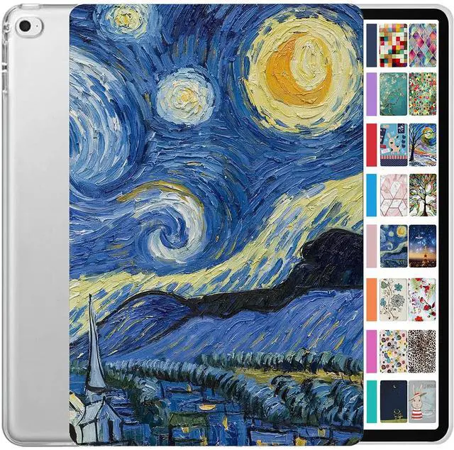 Main image of DuraSafe Cases Compatible with iPad 2015 PRO 12.9 Inch 1 Gen [ 1st Generation ] A1652 A1584 ML0H2LL/A ML0G2LL/A ML0N2LL/A Printed Slim Hard Shell Protective Stand Cover - Starry Night
