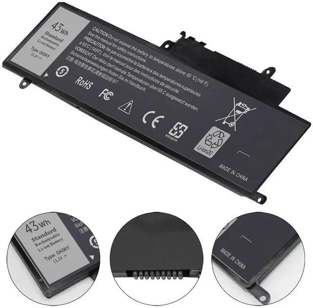 Alt view image 2 of 5 - AGREATTHAI 43WH GK5KY Replacement Battery for Dell Inspiron 11 3000 Series 3147 3148 3153 3152 3157 3158, Inspiron 13 7353 7359 7347 7348 7352 P20T P20T001 P55F 4K8YH 92NCT RHN1C Laptop Batteries.