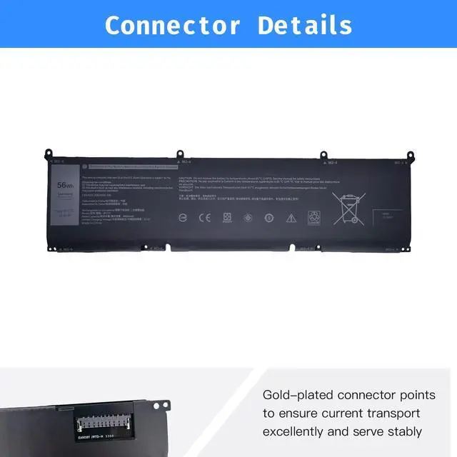 Alt view image 3 of 5 - NBULBL 8FCTC Laptop Battery Replacement for Dell XPS 15 9500 Precision 5550 Alienware M15 R3 R4 M17 R3 R4 Series Notebook 69KF2 08FCTC 070N2F 70N2F 0P8P1P 0M59JH 0DVG8M 11.4V 56Wh 4650mAh