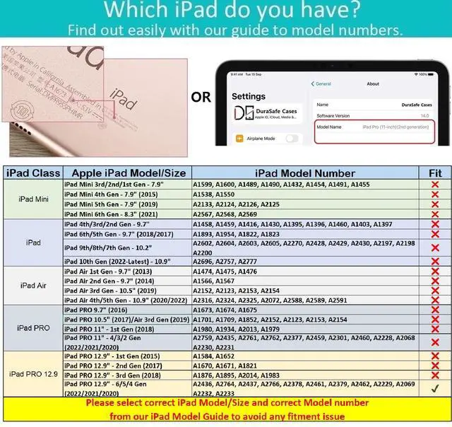 Alt view image 2 of 5 - DuraSafe Cases for iPad Pro 12.9 inch 6 5 4 Gen Case A2436 MHNF3LL/A MHNG3LL/A MNXR3LL/A MNXT3LL/A A2378 MHNF3LL/A MHNG3LL/A A2229 MY2H2LL/A A2461 MHNH3LL/A MHNJ3LL/A MHNL3LL/A A2764 - Navy Blue