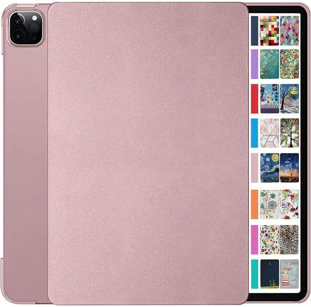 Main image of DuraSafe Cases for iPad Pro 12.9 5 4 Generation [ PRO 12.9 inch 5th 4th ] A2378 A2461 A2379 Trifold PC Lightweight Smart PU Leather Protective Hard Back Cover - Rose Gold