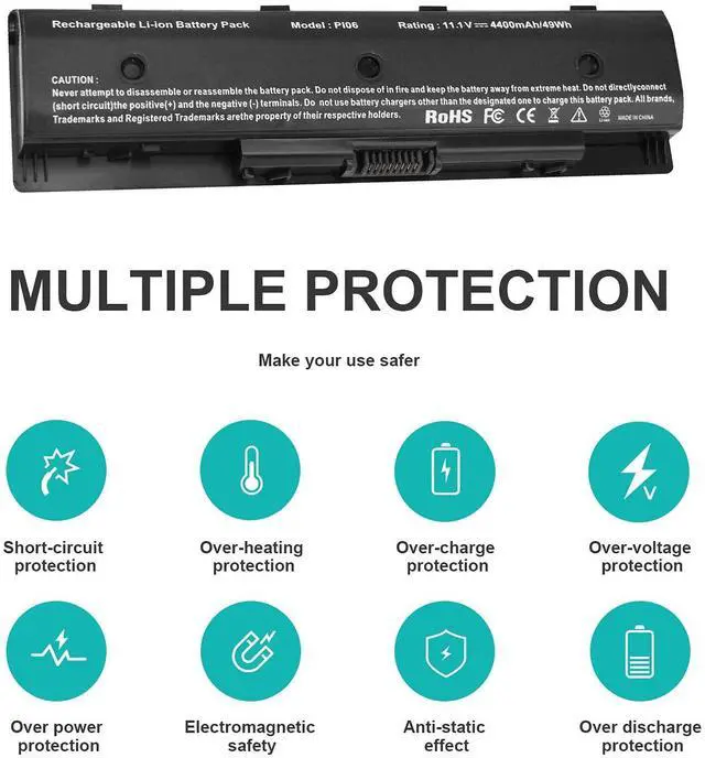 Alt view image 3 of 5 - Fancy Buying PI06 Laptop Battery for HP PI09 710416-001 710417-001, Envy 15 15T 17 Pavilion 14-E000 15-E000 15t-e000 15z-e000 17-E000 17-E100 17Z-E100