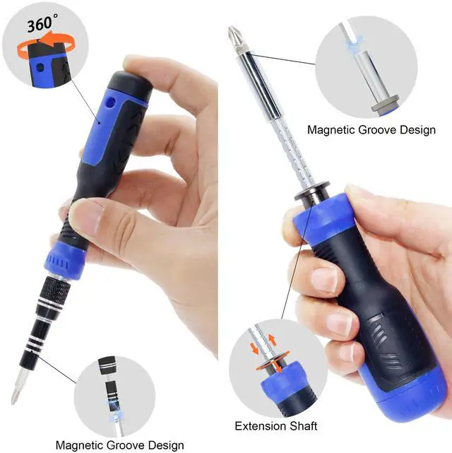 Alt view image 2 of 5 - DULIWO Precision Screwdriver Set, 191-in-1 Multi-Bit Screwdriver 1/4 Inch Nut Driver, 164 Bits Magnetic Computer Repair Tool, Electronics Tool Kit for iPhone, MacBook, Laptop, PC, Tablet, PS4, Xbox