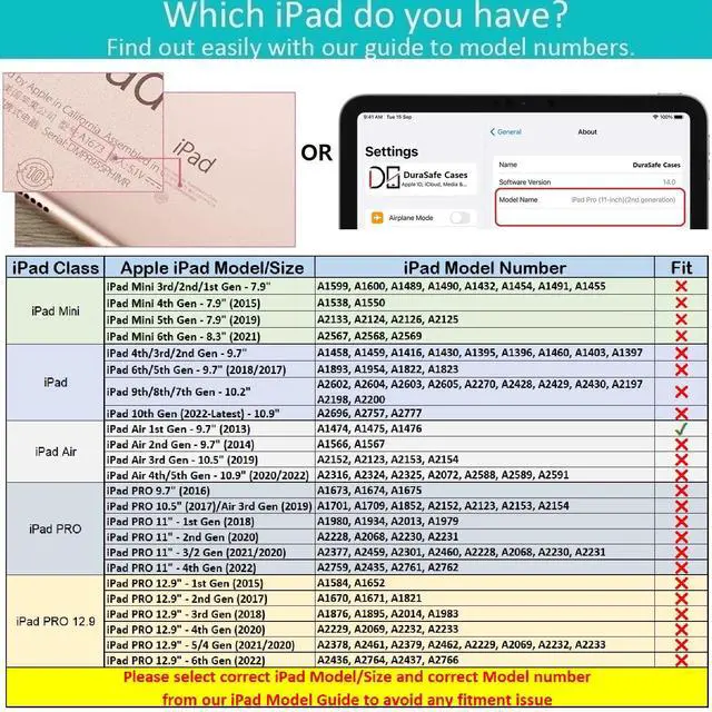 Alt view image 2 of 5 - DuraSafe Cases for iPad 9.7 Inch 2013 Air 1 Generation [ Air 1st ] A1474 A1475 A1476 MD785LL/B MD788LL/B MD786LL/B MD789LL/B MD787LL/B Slim Lightweight Protective PC Dual Angle Stand Cover - Orange