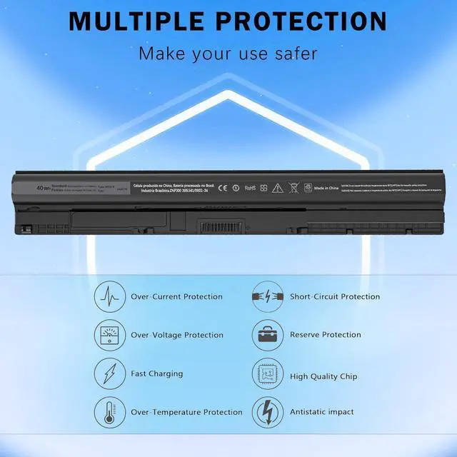 Alt view image 5 of 5 - M5Y1K Laptop Battery for Dell Inspiron 14 15 17 3000 5000 Series 3451 3458 3551 3552 3558 3567 5458 5558 5559 5755 5756 5758 5759 GXVJ3 HD4J0 K185W WKRJ2 VN3N0 991XP 07G07 78V9D P47F P51F P52F P63F