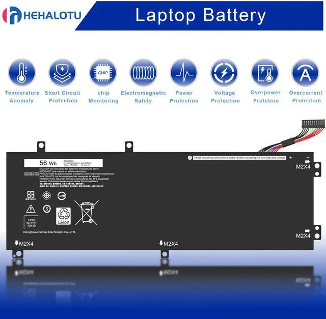 Alt view image 5 of 5 - H5H20 RRCGW Laptop Battery Compatible with Dell XPS 15 9550 9560 9570 9590 Inspiron 7590 7591 Precision 5510 5520 5530 5540 Series P56F P56F001 5D91C 05D91C 62MJV 062MJV M7R96 0RRCGW 5041C 05041C 56Wh