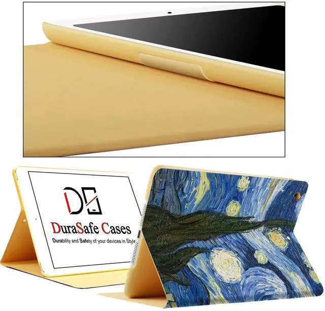 Alt view image 4 of 5 - DuraSafe Cases Compatible with iPad 10.9 inch 2022 10th Gen Printed Folio Cover A2696 MPQ13LL/A MPQ33LL/A MPQ03LL/A MPQ23LL/A A2757 MPQ93LL/A MPQC3LL/A A2777 MPQ83LL/A MPQA3LL/A - Starry Night