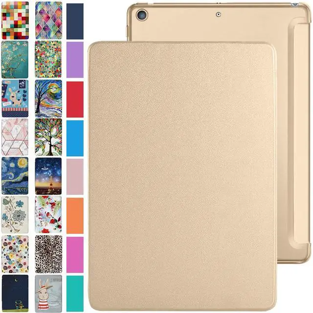 Main image of DuraSafe Cases for iPad PRO 11 1st 2018 [ PRO 11 Inch 1 Generation ] A1980 A1934 A2013 A1979 MU0T2LL/A MU0Y2LL/A MTXN2LL/A MTXP2LL/A Trifold PC Lightweight Smart PU Leather Hard Back Cover - Gold