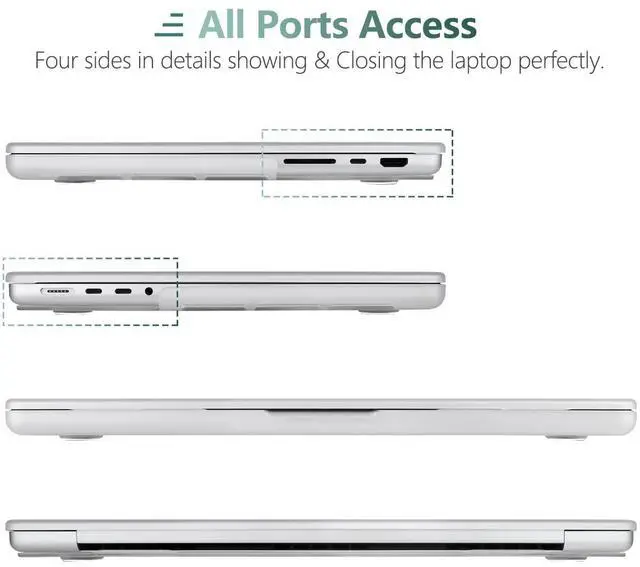 Alt view image 3 of 5 - DONGKE for M4 MacBook Pro 16 Inch Case 2024 2023 2021 A3403 A3186 M3 A2991 M2 A2780 M1 A2485 Pro/Max Chip, Plastic Hard Shell Case & Keyboard Cover for Mac Pro 16 with Touch ID, Right & Left Brain