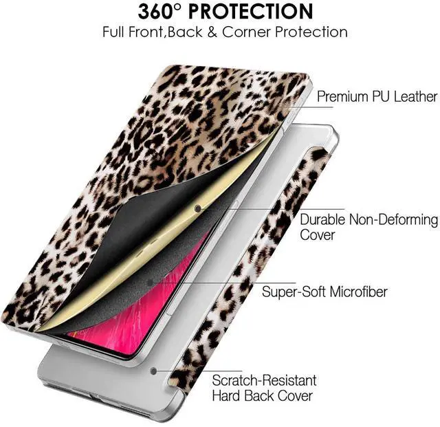 Alt view image 5 of 5 - DuraSafe Cases for iPad Pro 11 inch 4th 3rd 2nd Gen PC Case A2759 MNXE3LL/A MNXD3LL/A A2435 MNXG3LL/A MNXF3LL/A MNXH3LL/A A2762 A2761 MNXN3LL/A MP553LL/A A2377 MHQR3LL/A MHQT3LL/A A2228 - Leopard