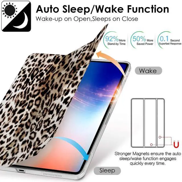 Alt view image 4 of 5 - DuraSafe Cases for iPad Pro 11 inch 4th 3rd 2nd Gen PC Case A2759 MNXE3LL/A MNXD3LL/A A2435 MNXG3LL/A MNXF3LL/A MNXH3LL/A A2762 A2761 MNXN3LL/A MP553LL/A A2377 MHQR3LL/A MHQT3LL/A A2228 - Leopard