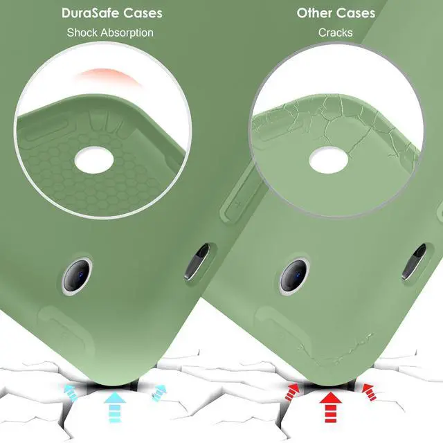 Alt view image 5 of 5 - DuraSafe Cases for iPad Air 2nd Gen 2014 9.7 inch Case A1566 MGLW2LL/A MGL12LL/A MH0W2LL/A A1567 MGKM2LL/A MH182LL/A MGKL2LL/A MGTY2LL/A MH1J2LL/A MGTX2LL/A MH2V2LL/A MH2W2LL/A MH2U2LL/A - Tea Green