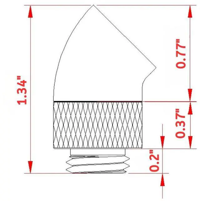 Alt view image 4 of 4 - dracaena.io 6 pack G1/4" thread Male to Female Extender Fitting, 45deg Rotary Fitting Adapter Connector for Computer Water Cooling System, Silver