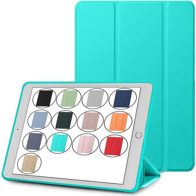 Main image of DuraSafe Cases for iPad 9.7 Inch 6th Gen / 5th Gen [iPad 6 iPad 5 ] A1893 A1822 A1954 MRJN2LL/A MR7G2LL/A MR7F2LL/A MP2F2LL/A Ultra Slim Smart Auto Sleep/Wake with Honeycomb TPU Back Cover - Aqua